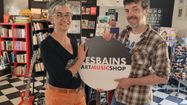 Sandrine et Éric Ginhac dans leur boutique marciacaise
